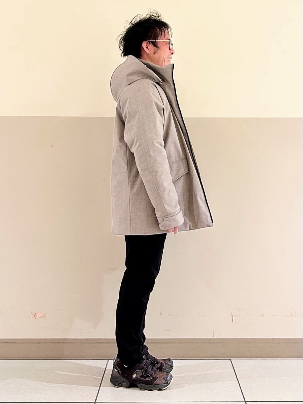 KENJI Iさんの「THE SHOP TK｜【軽くて、暖かい】SORONA／ソロナ 中綿ブルゾン 防風/軽量/洗濯機OK/フード脱着可」を使ったコーディネート