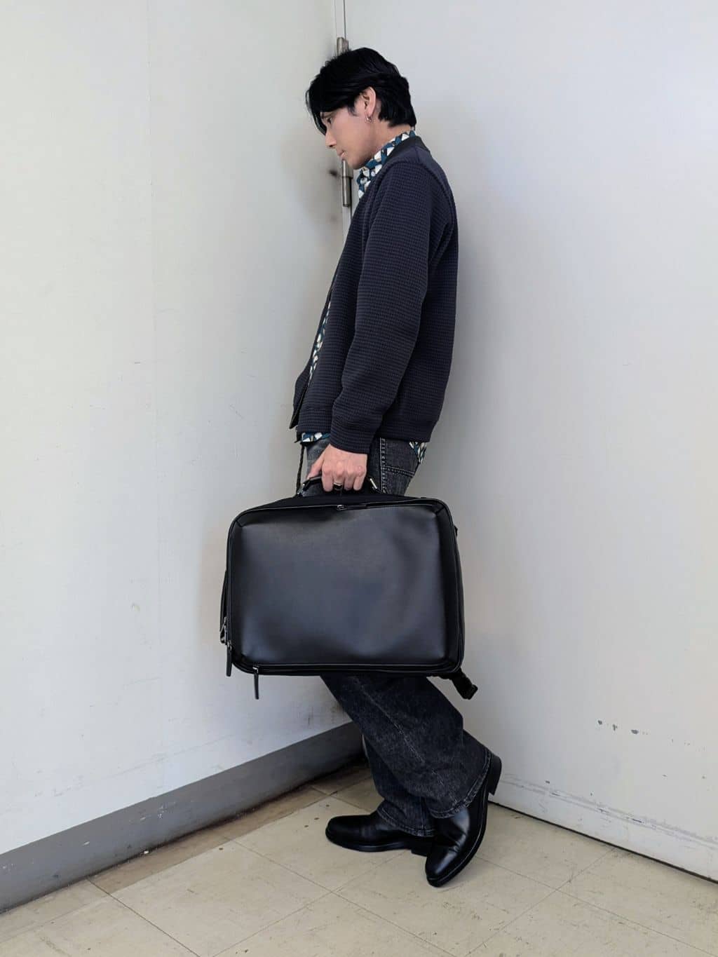 ryoさんの「TAKEO KIKUCHI｜【COOL CITY WEAR】籠目アート柄 サッカーシャツ /通気性」を使ったコーディネート