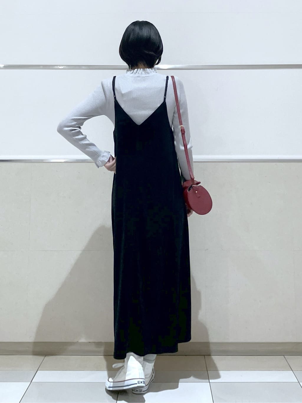 eriko さんの「Dessin｜【前後2WAY/洗える】ベロアワンピース」を使ったコーディネート