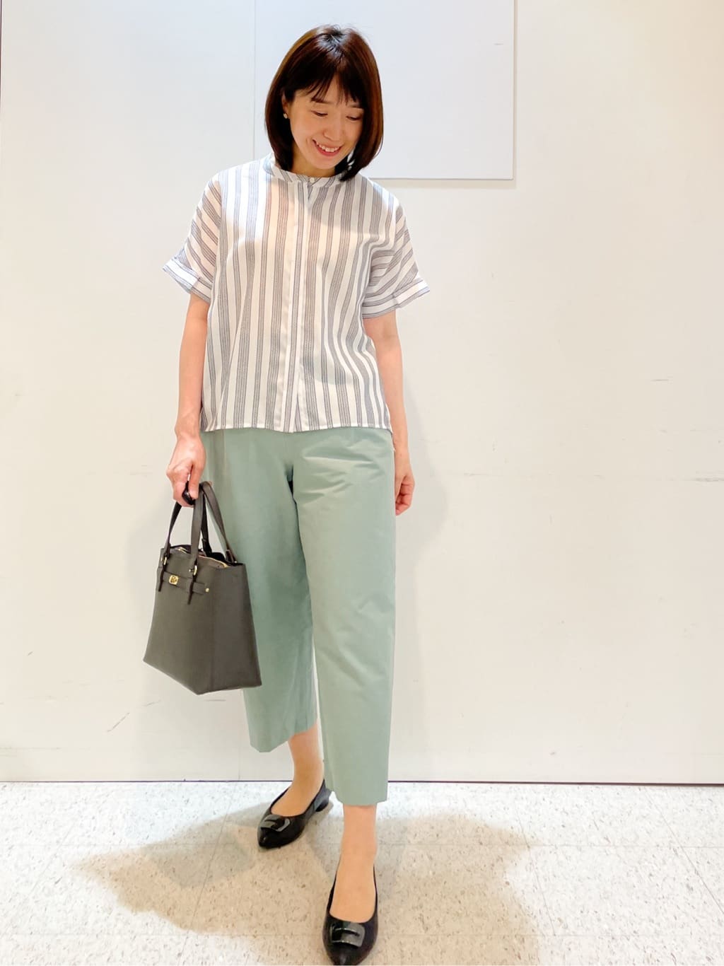 めいさんの「Reflect｜【洗える】ドビーストライプブラウス」を使ったコーディネート