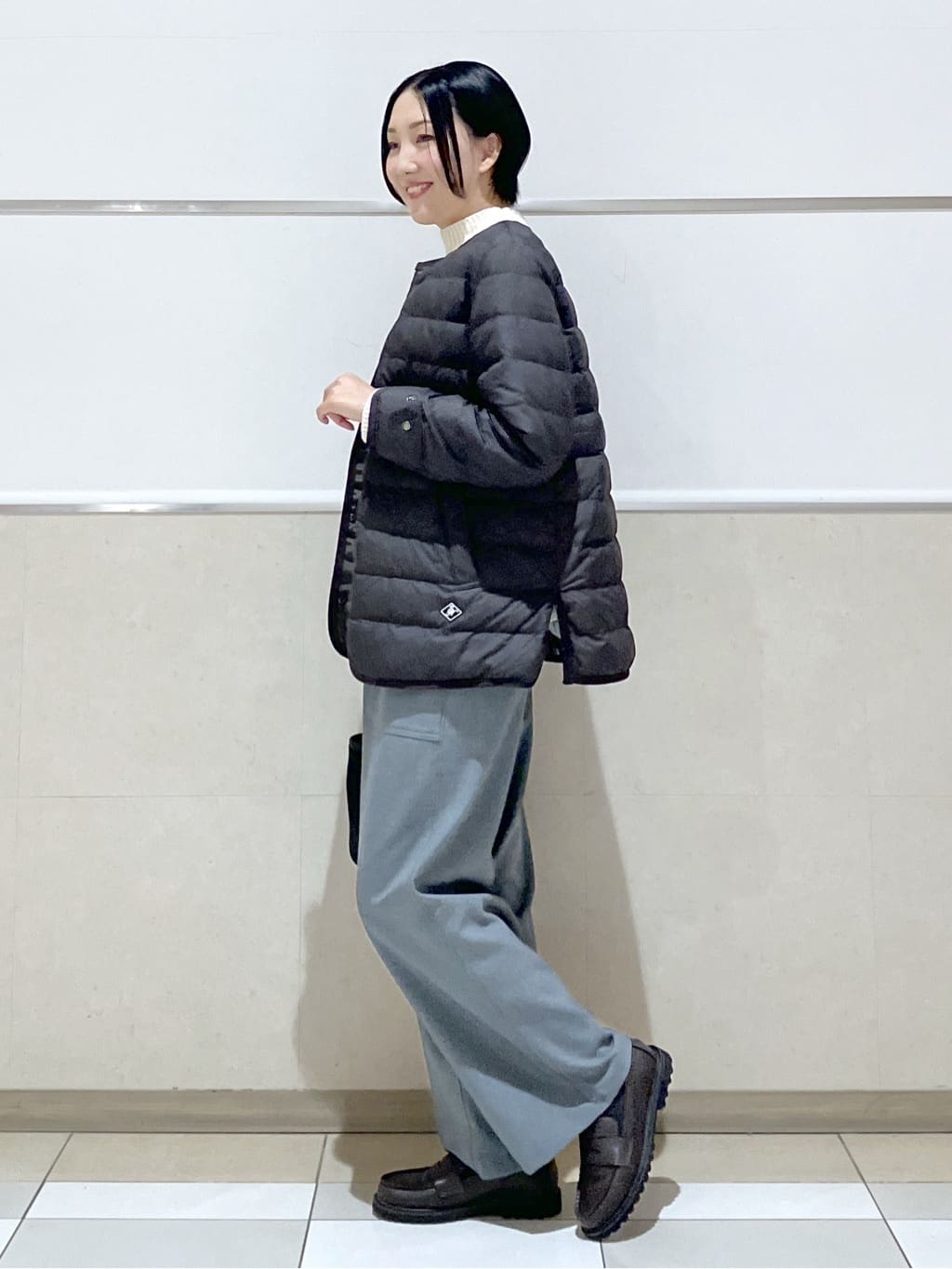 eriko さんの「Dessin｜【洗える】ハイネックベロアモールニット」を使ったコーディネート