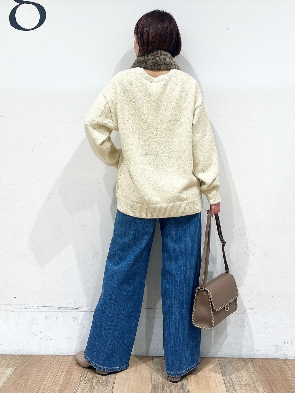 山さんさんの「grove｜【美シルエット/選べる着丈】大人のためのバギーデニム」を使ったコーディネート