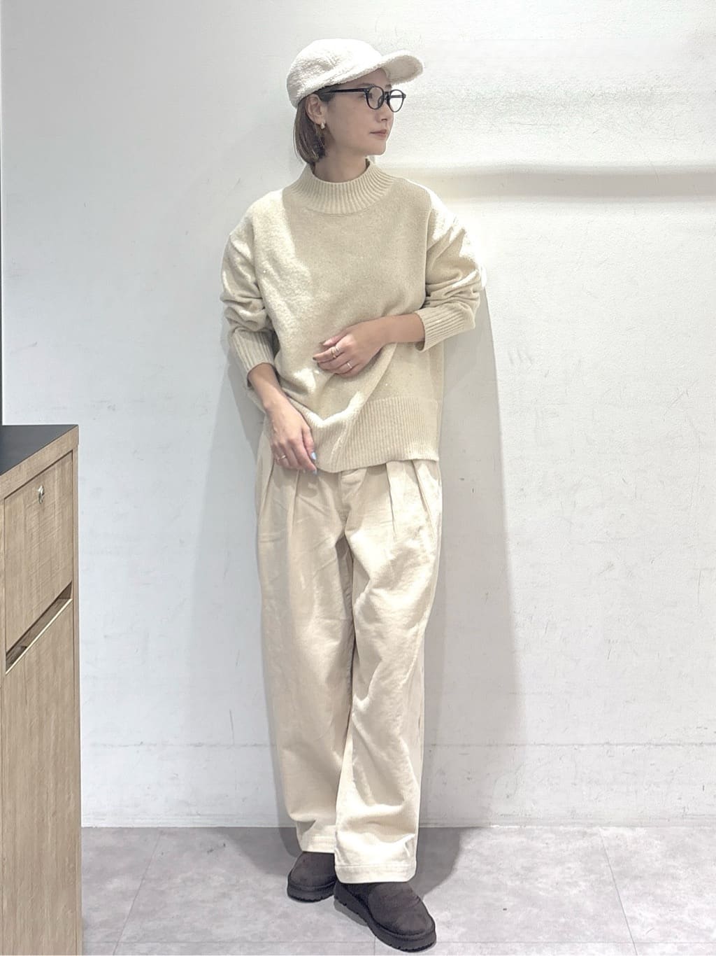 たけねぇさんの「OPAQUE.CLIP｜コーデュロイタックワイドパンツ【洗濯機OK】」を使ったコーディネート