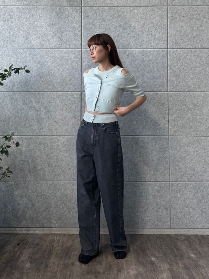 designer yukaさんの「CODE A｜design knit tank」を使ったコーディネート