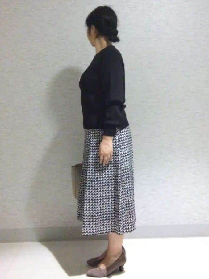 sakoさんの「Reflect｜【選べる6色／長く着られる◎】ボートネックニット」を使ったコーディネート