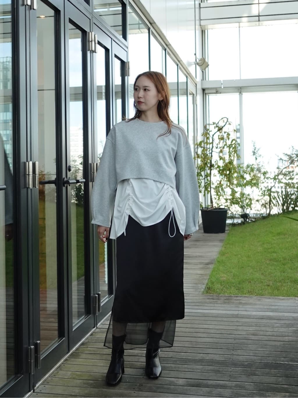 mitsukiさんの「INDIVI｜オーガンジーレイヤースカート」を使ったコーディネート