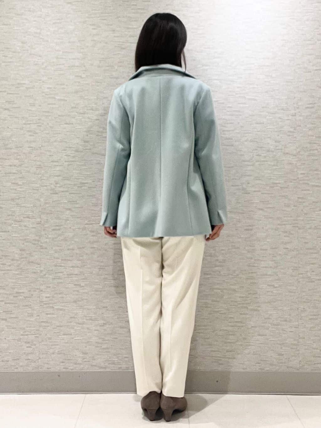 marikoさんの「Reflect｜【SS-4Lサイズ／衿が顔に当たらない◎】スタンドネックミドルコート」を使ったコーディネート