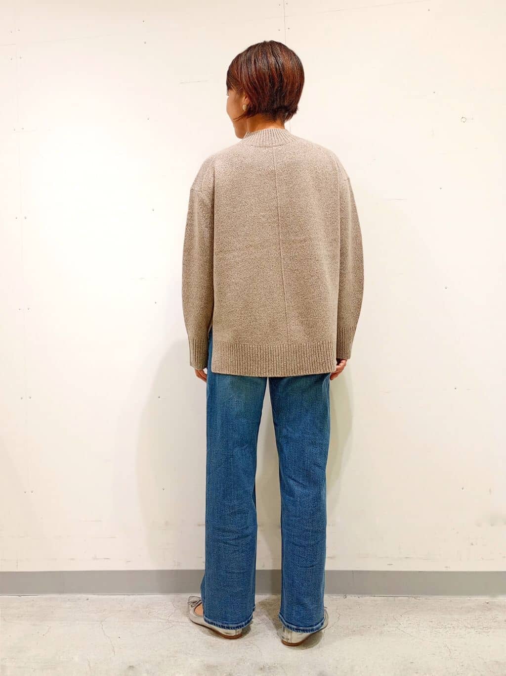 Kさんの「INDIVI｜【褒められデニム】ワイドストレート デニムパンツ」を使ったコーディネート