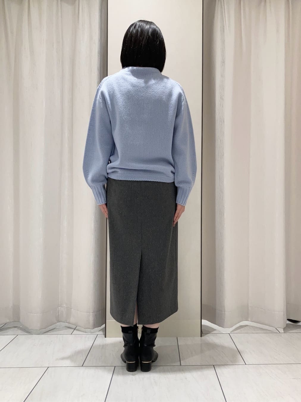 わたなべさんの「UNTITLED｜【洗える】スポンディッシュ ボトルネックニット」を使ったコーディネート