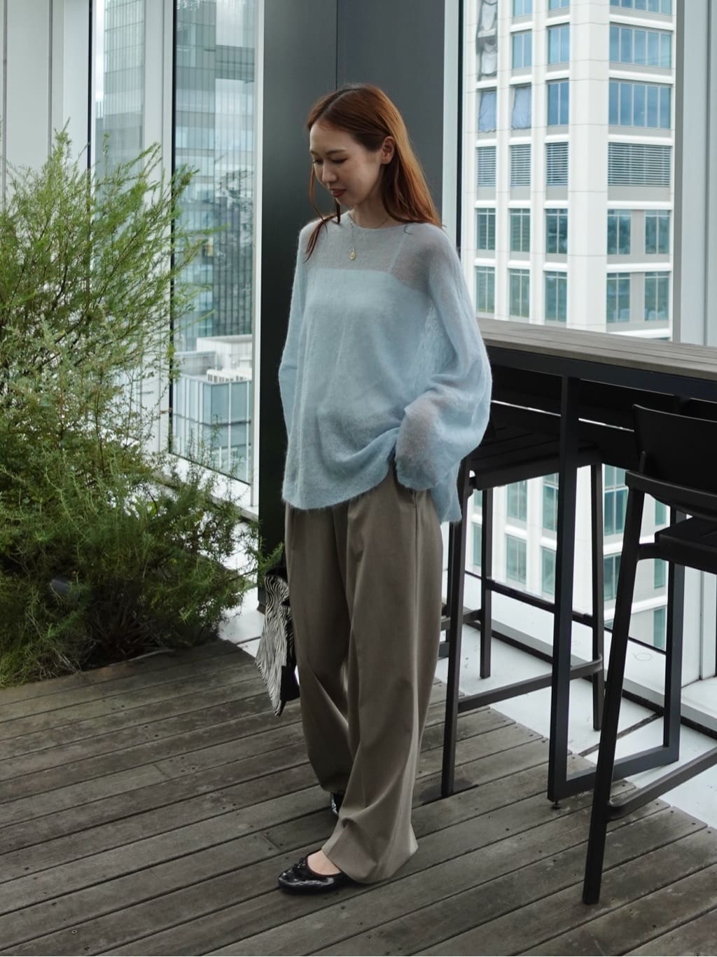 mitsukiさんの「INDIVI｜【キッドモヘヤ素材】ラウンドヘムニット」を使ったコーディネート