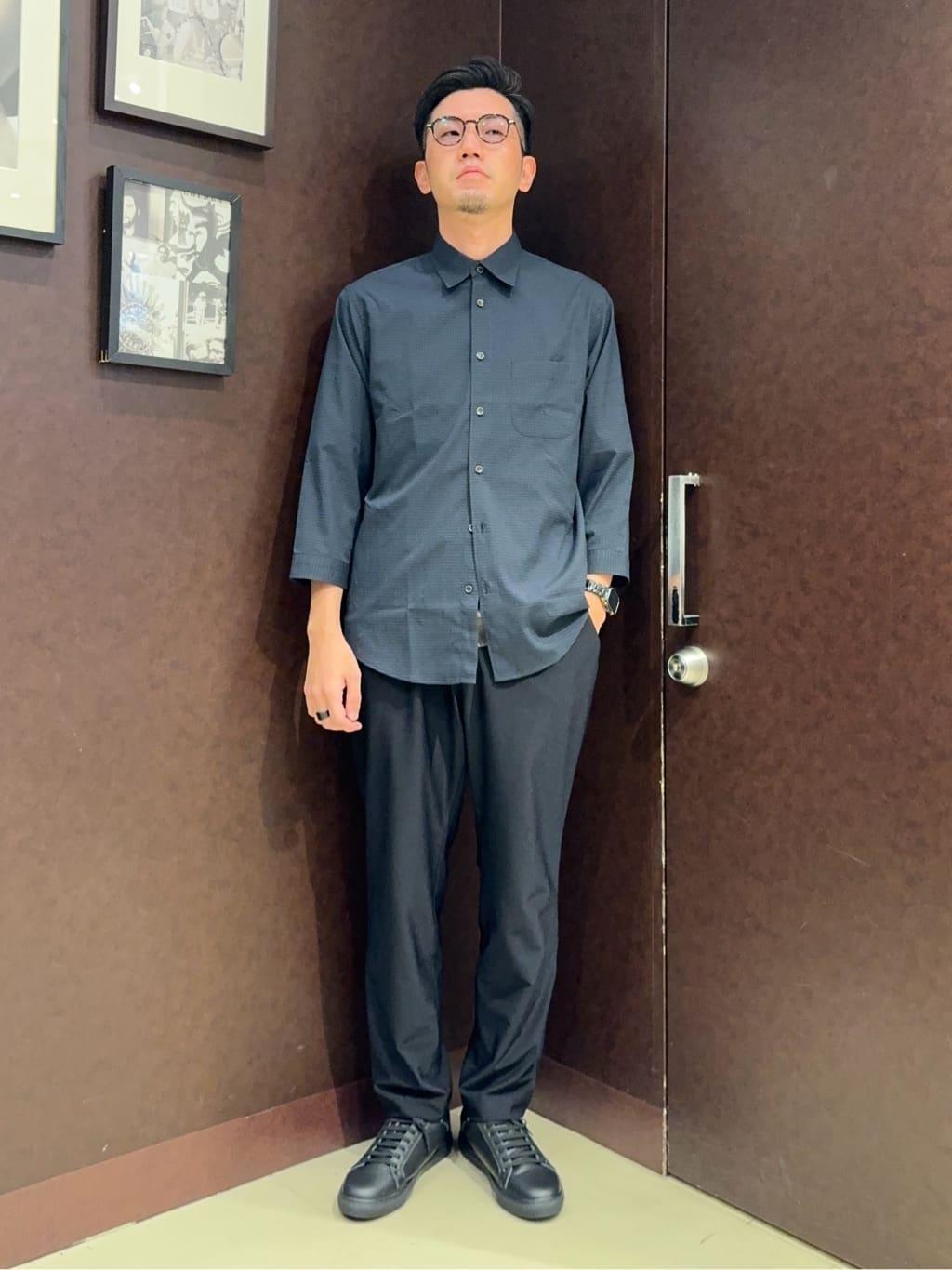 shuheiさんの「TAKEO KIKUCHI｜【COOL CITY WEAR】DotAir（R）サッカー シャツ」を使ったコーディネート