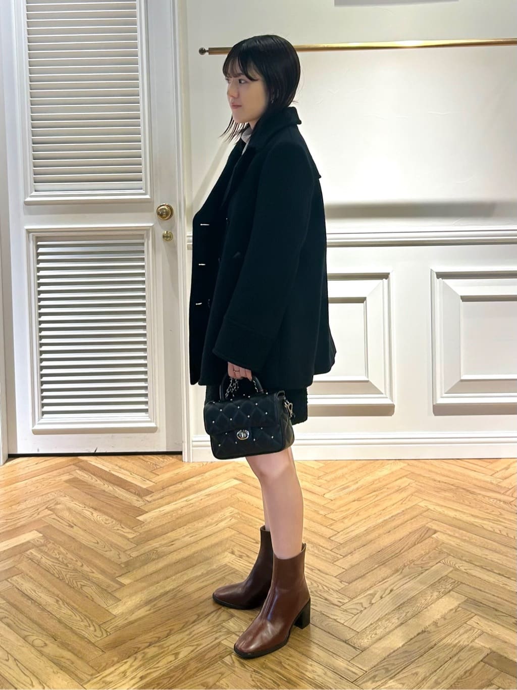 cocoさんの「DRESSTERIOR｜ブッチャーツイードミニスカート」を使ったコーディネート