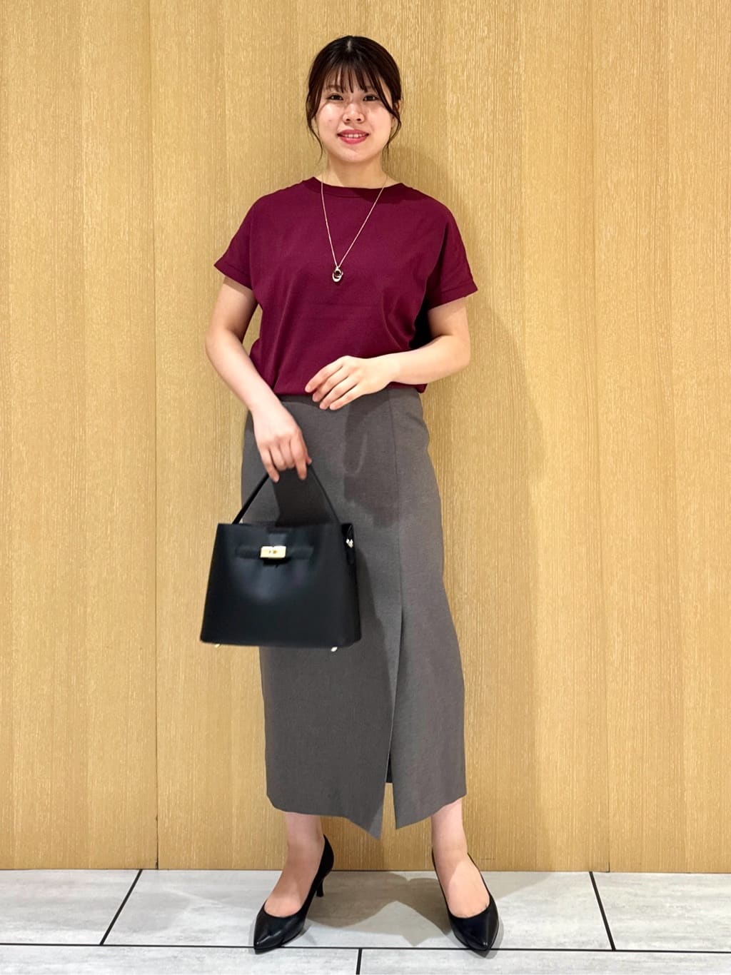 nanaさんの「UNTITLED｜【セットアップ可/洗える】スラブナロースカート」を使ったコーディネート