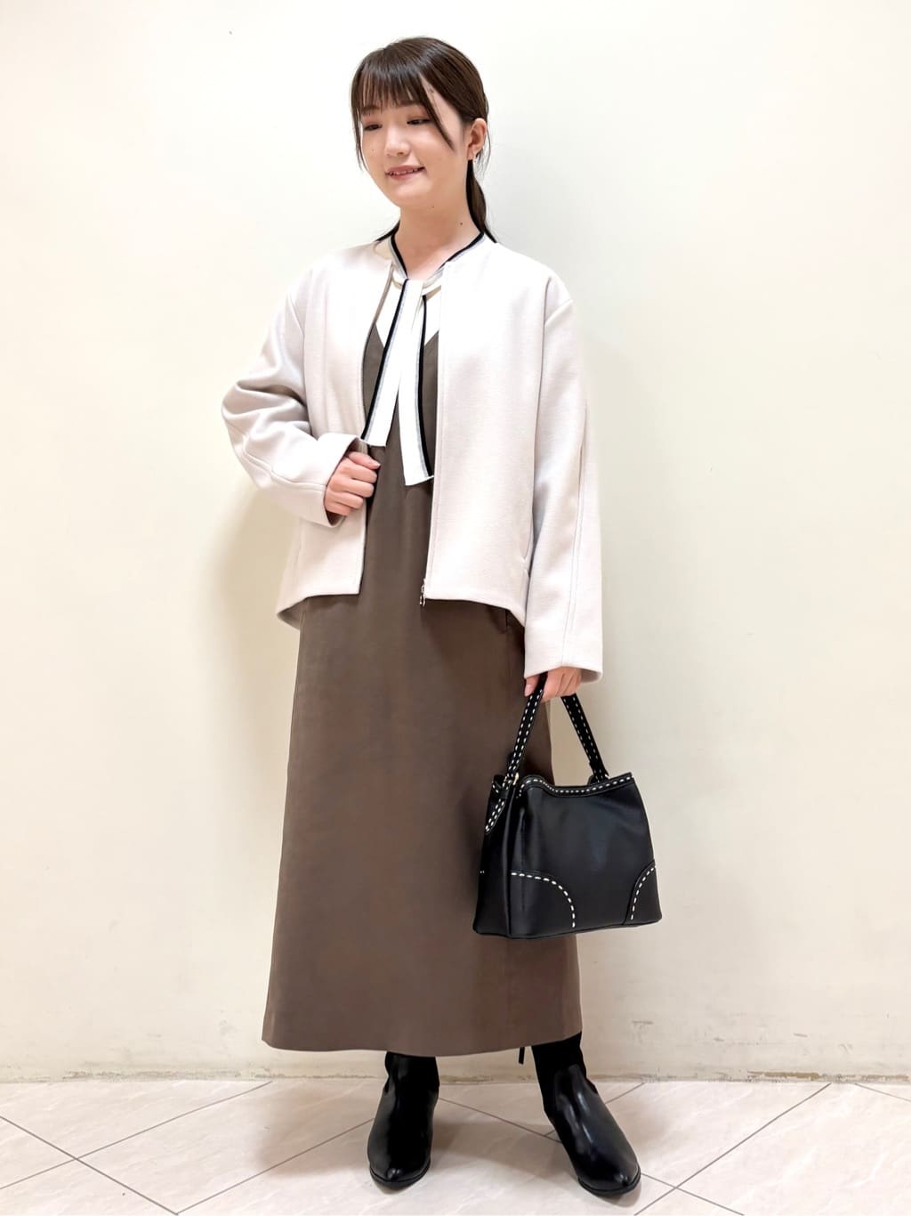 mikiさんの「Reflect｜【ゆったりシルエット】ジャージメルトンコクーンジャケット」を使ったコーディネート