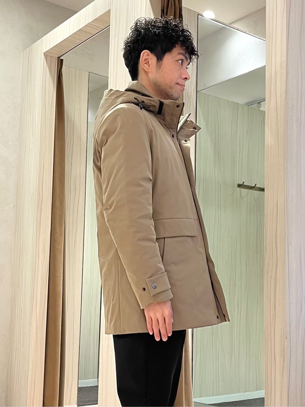 URAさんの「TAKEO KIKUCHI｜【None Of Stress】ストレッチ ダウンブルゾン」を使ったコーディネート