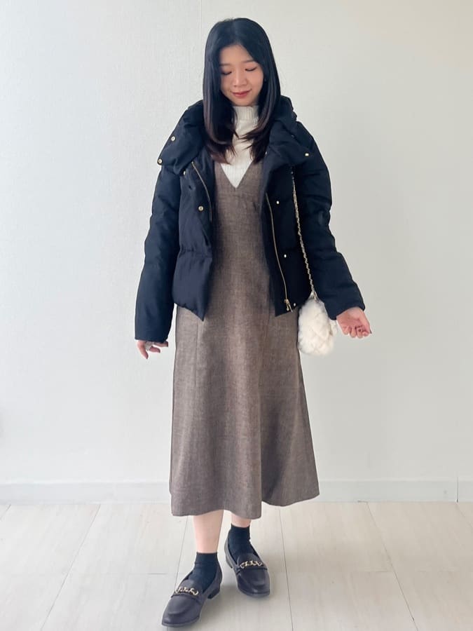 Mori Moriさんの「index｜ヴィンテージツイードジャンスカ【洗濯機OK／防シワ】」を使ったコーディネート