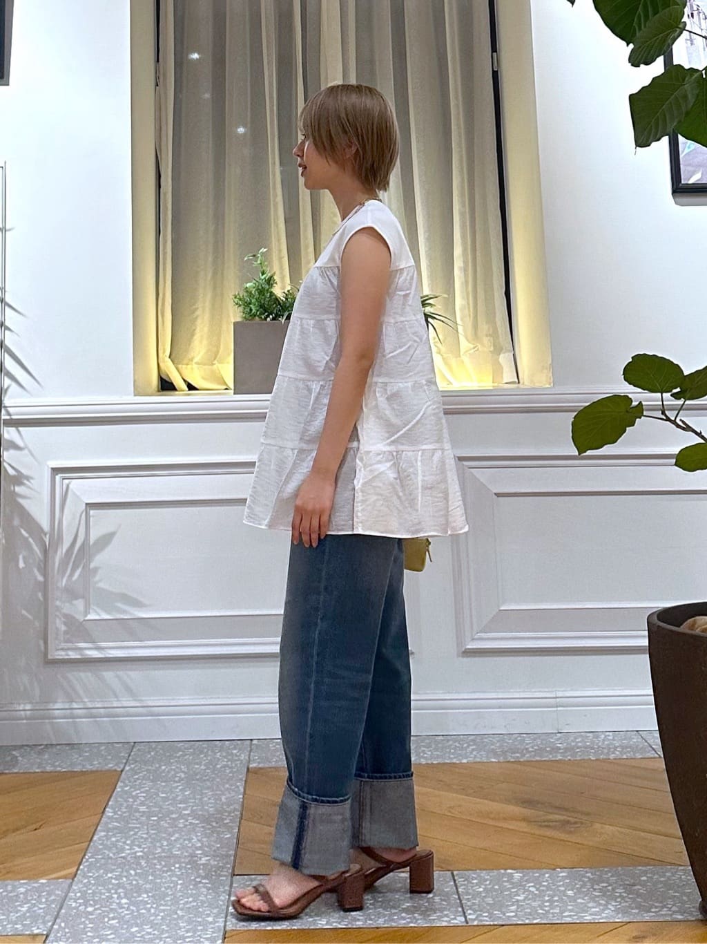 なべこさんの「DRESSTERIOR｜◆【接触冷感/イージーケア】ティアードコンビカットソー」を使ったコーディネート