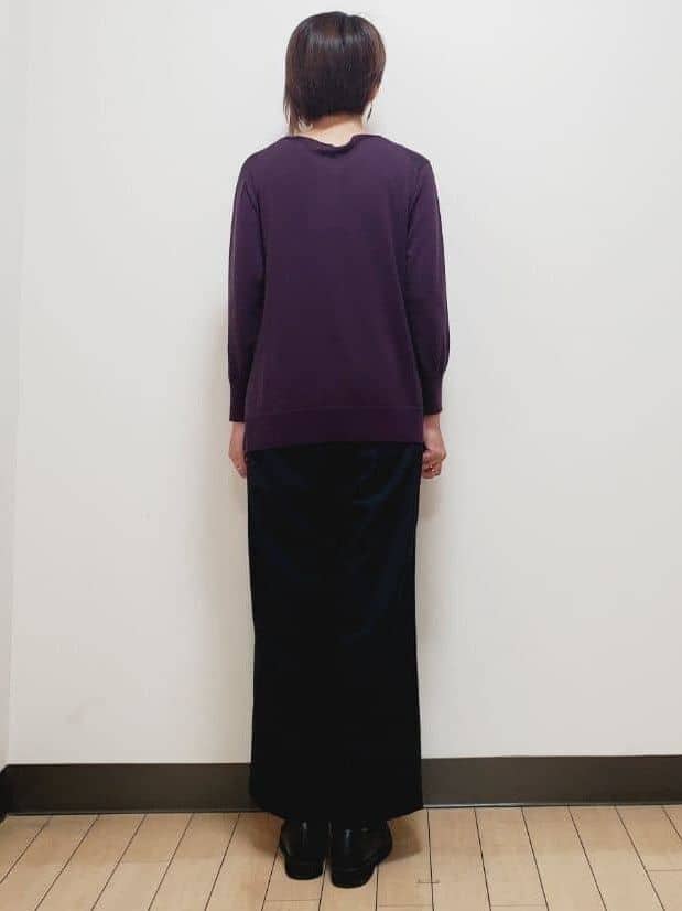 yuuさんの「Reflect｜【ちくちくしない／アンサンブル可／通勤におすすめ◎】オフボディニット」を使ったコーディネート