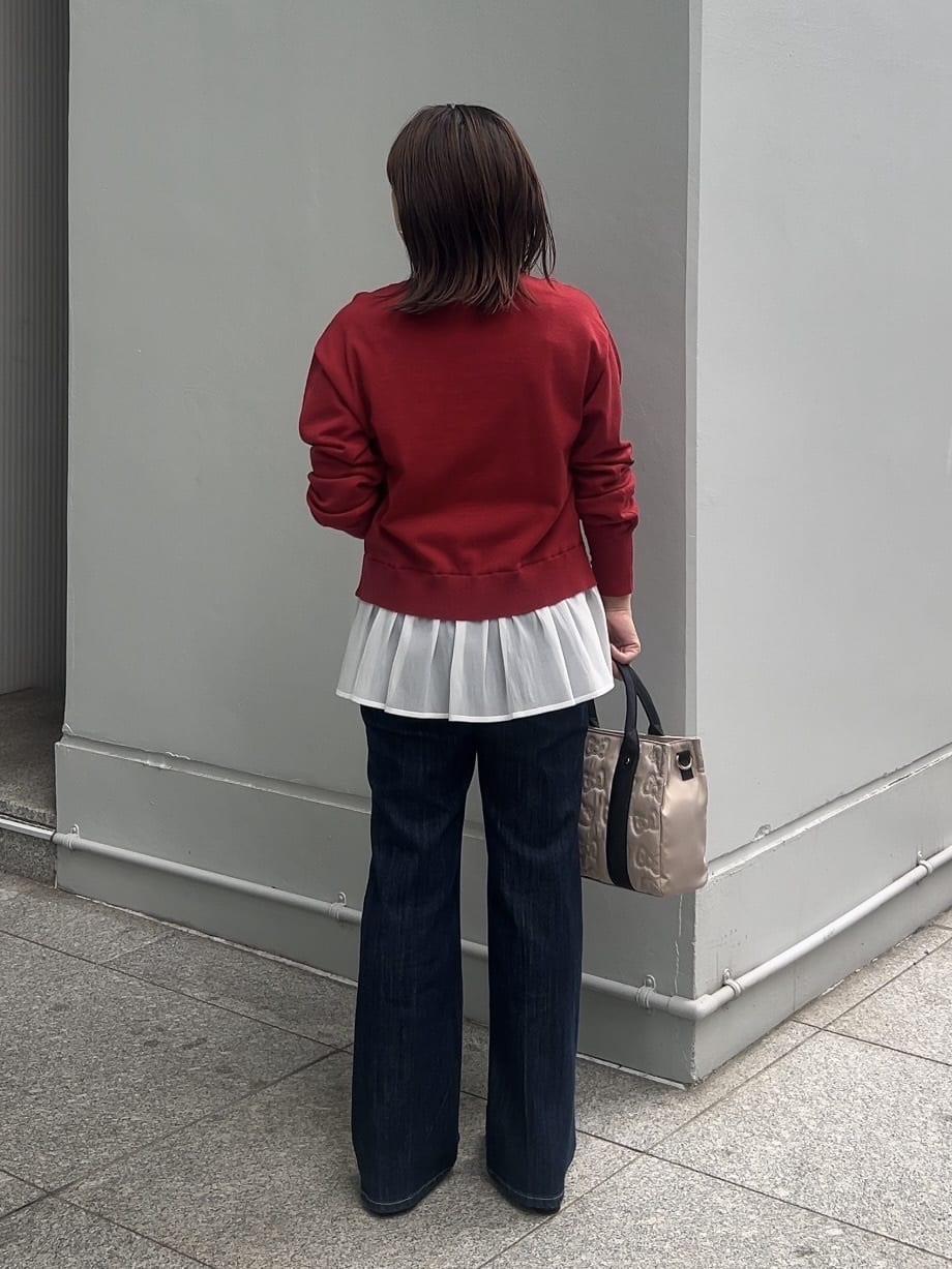 ちびゆきさんの「grove｜【美シルエット/選べる着丈】大人のためのソフトフレアーデニム」を使ったコーディネート
