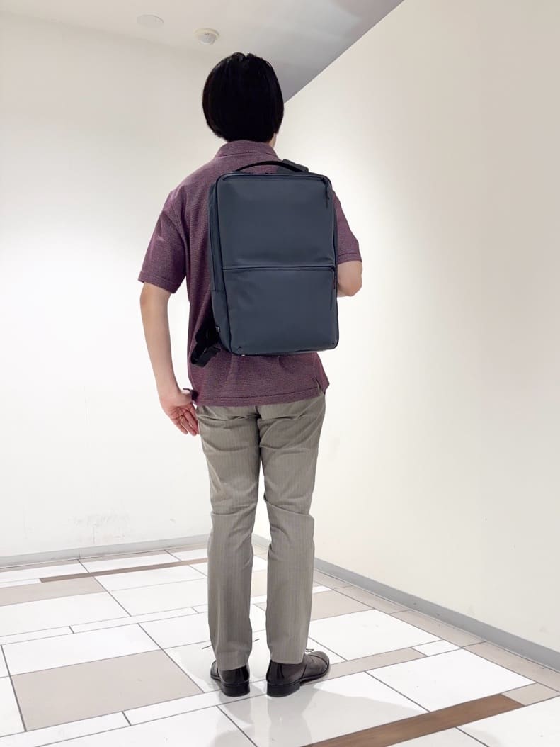 及川さんの「TAKEO KIKUCHI｜【抗菌防臭／9色5サイズ展開】ハニカムメランジ ポロシャツ」を使ったコーディネート