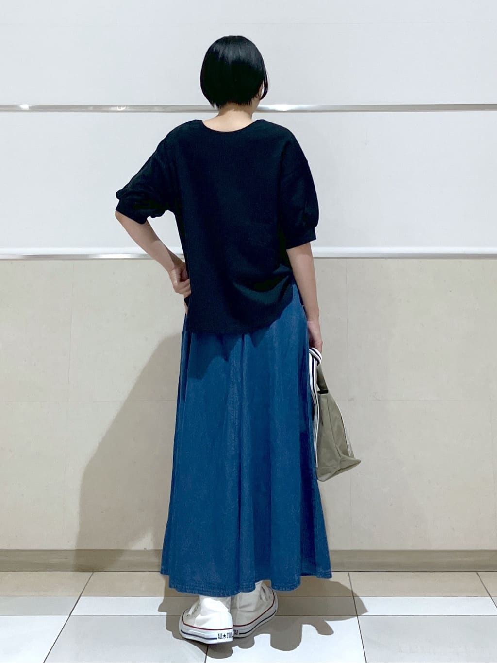 eriko さんの「Dessin｜【360度可愛い/前後2WAY/洗える】ライトコットンヘンリーカットソー」を使ったコーディネート