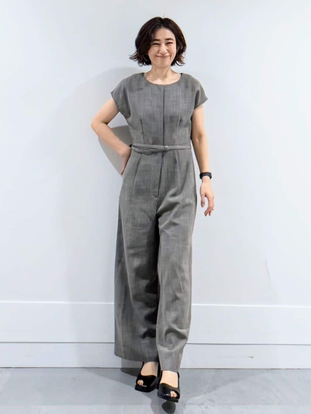 ミズタさんの「UNTITLED｜【接触冷感/オールインワン/洗える】梳毛調合繊コンビネゾン」を使ったコーディネート