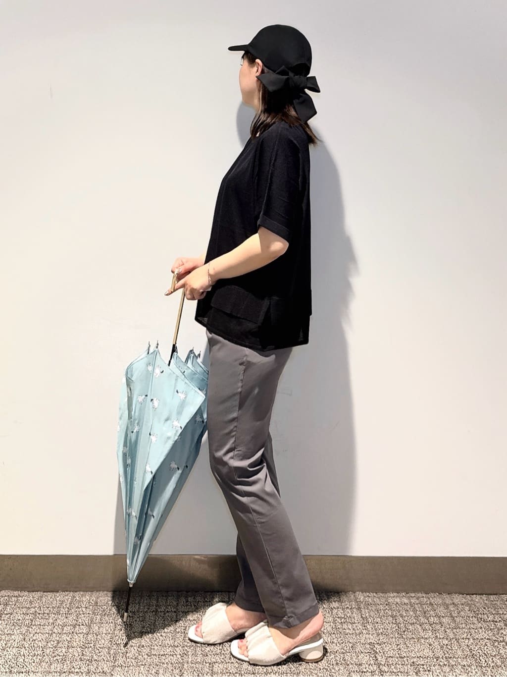 みーさんの「grove｜【冷感】サマーハイパーストレッチテーパードパンツ」を使ったコーディネート