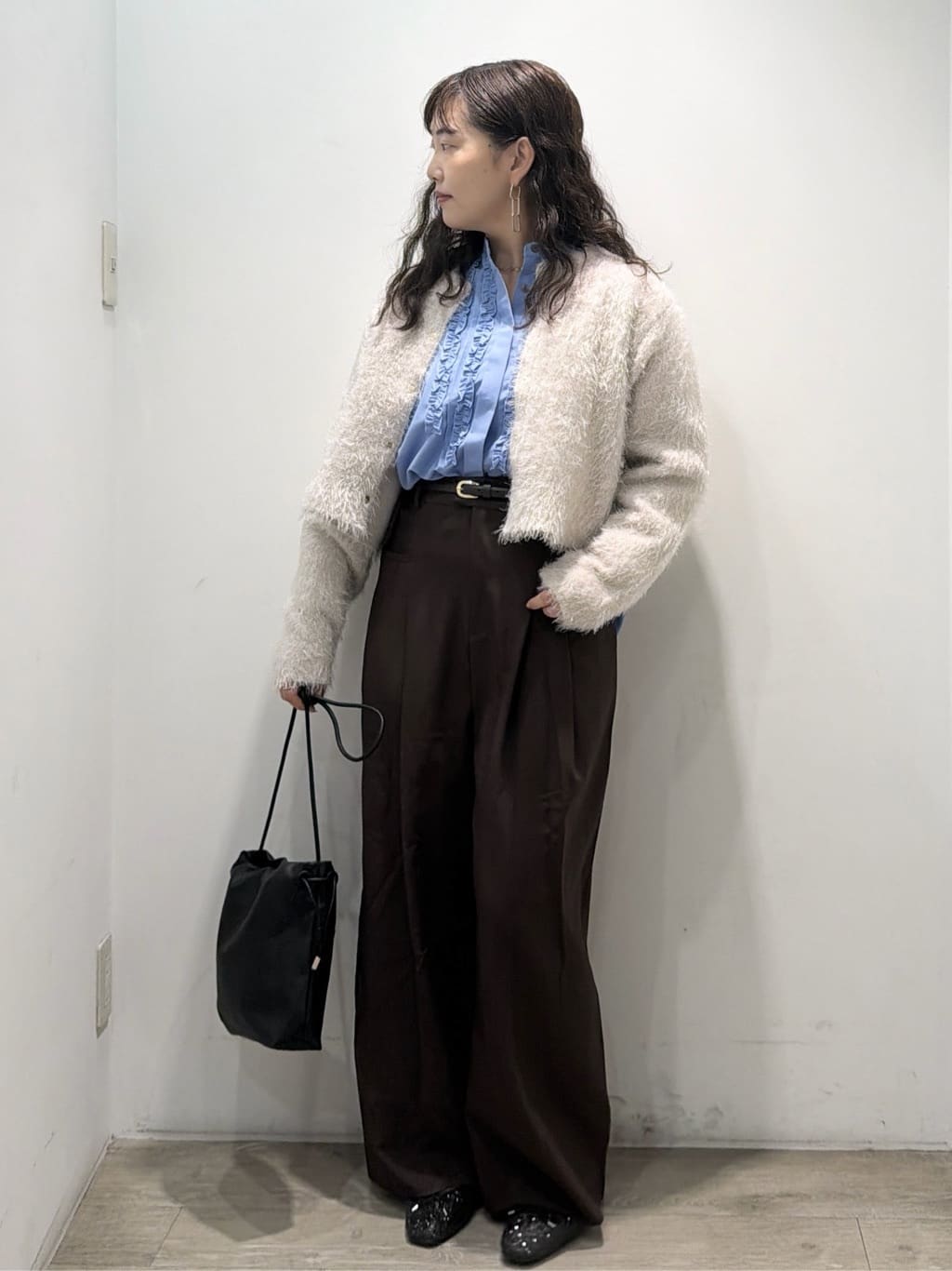 sumicaさんの「OPAQUE.CLIP｜タックデザインワイドパンツ【洗濯機OK】」を使ったコーディネート