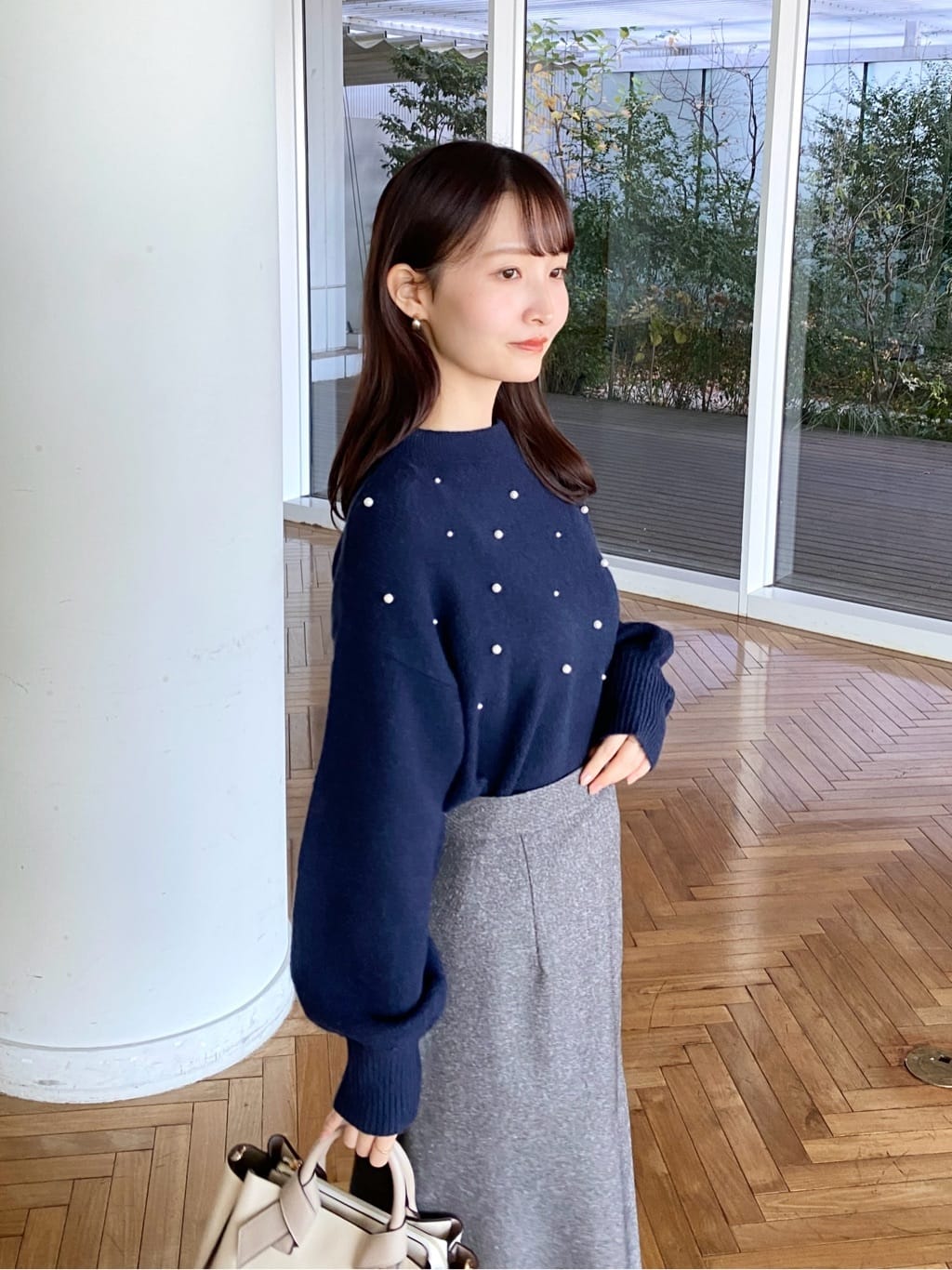みさかさんの「index｜フェイクパールふわふわニット【洗濯機OK】」を使ったコーディネート