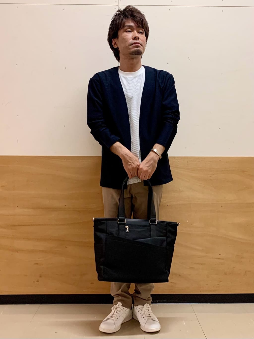 MATUさんの「THE SHOP TK｜シャリルジャージ カーディガン 洗濯機OK/吸水速乾/イージーケア/セットアップ可」を使ったコーディネート
