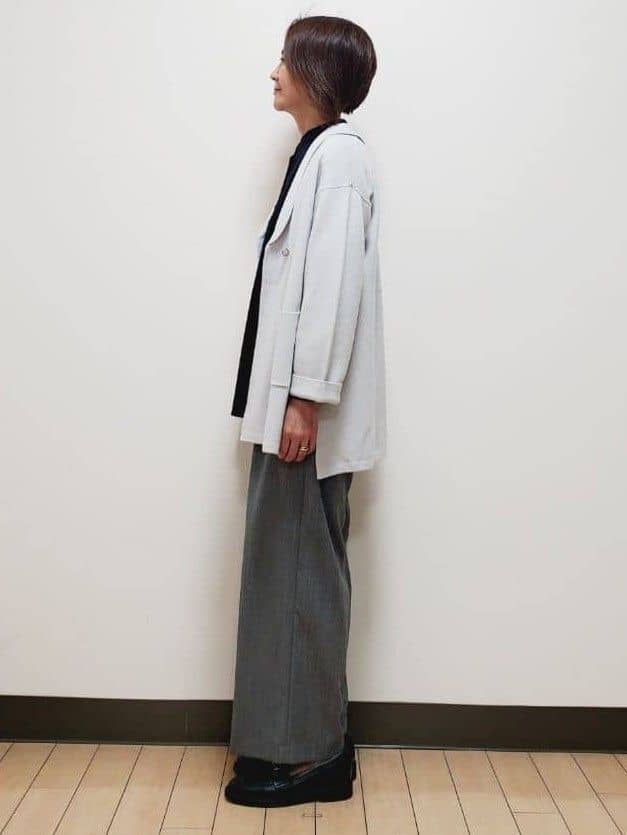 yuuさんの「Reflect｜【さらっと一枚で決まる／重ね着にもおすすめ◎】タックスリーブシャツブラウス」を使ったコーディネート
