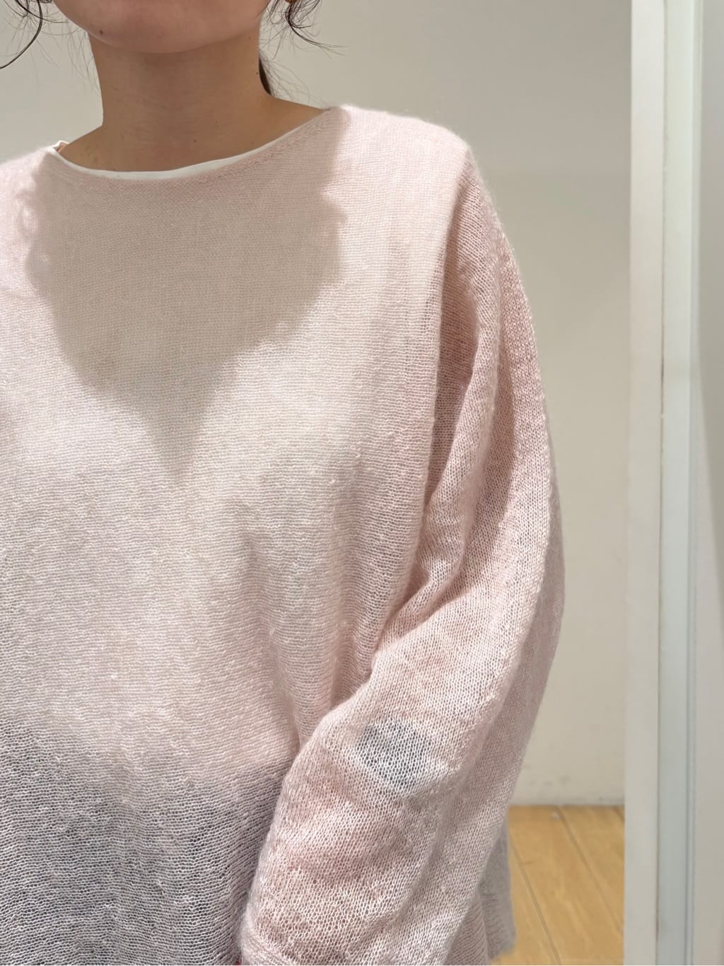 maiさんの「INDIVI｜【キッドモヘヤ素材】ラウンドヘムニット」を使ったコーディネート