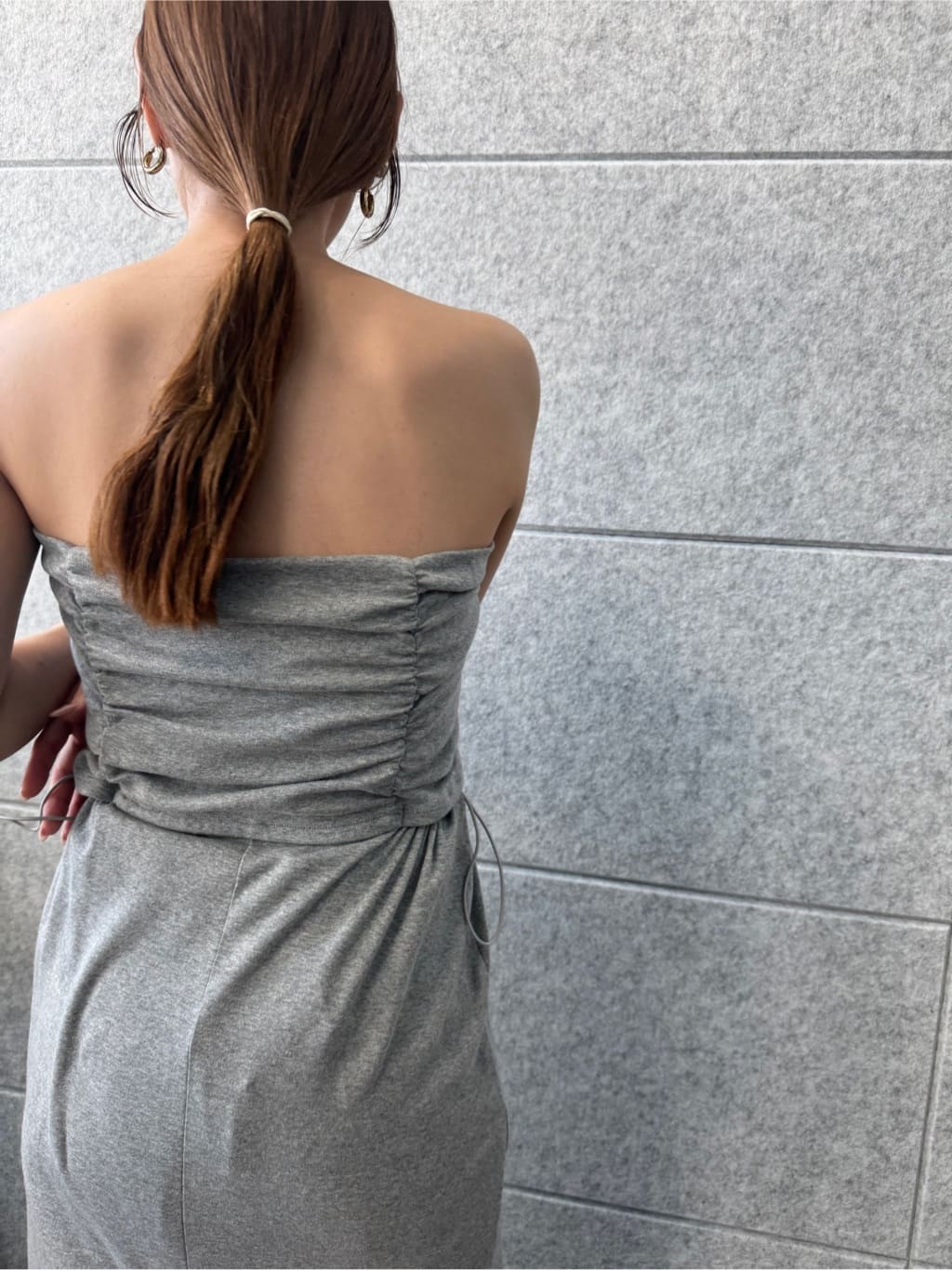designer yukaさんの「CODE A｜drawstring skirt dress」を使ったコーディネート