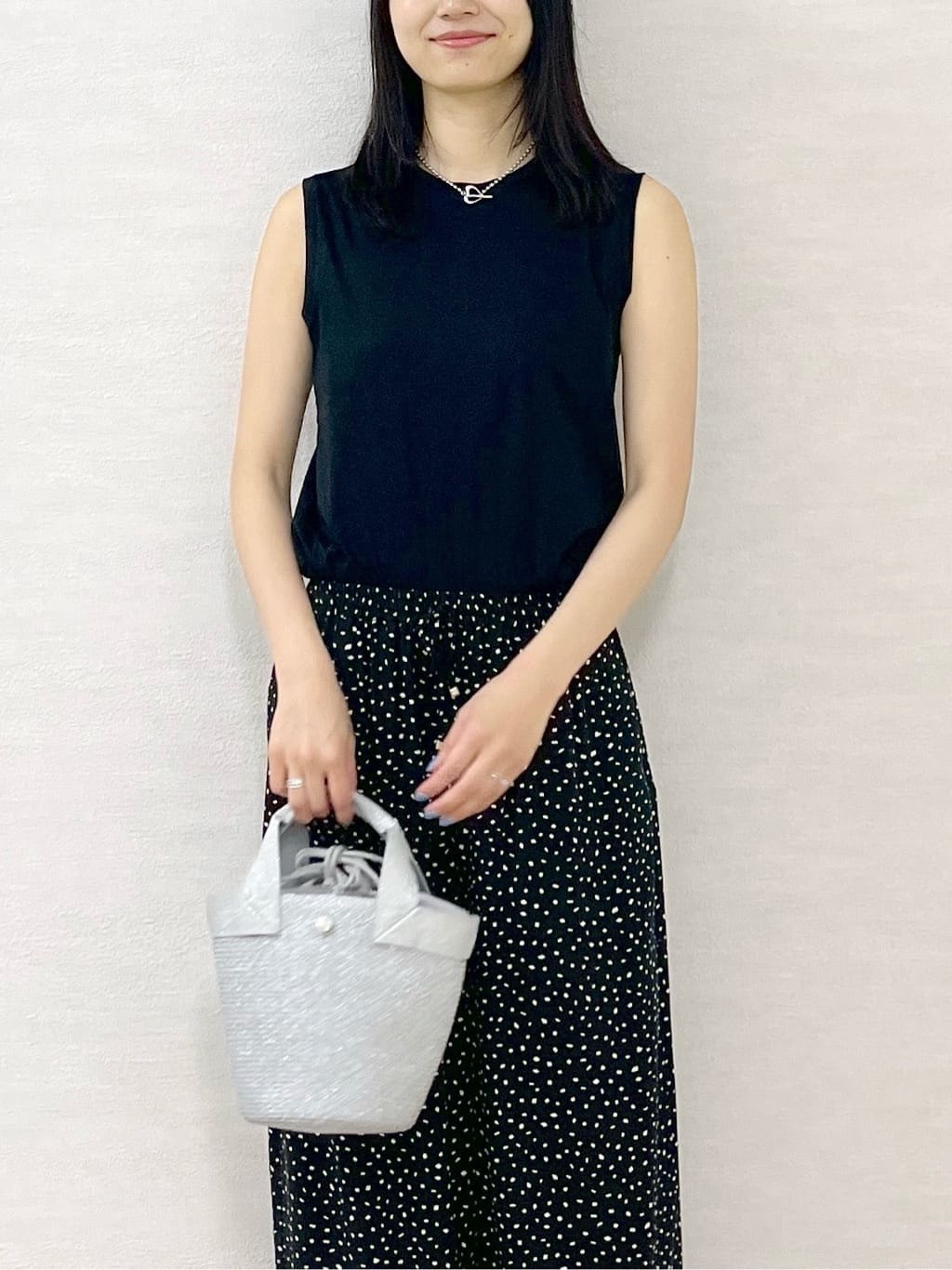 sachikoさんの「OPAQUE.CLIP｜幾何柄プリントイージーワイドパンツ／セットアップ対応【洗える】」を使ったコーディネート