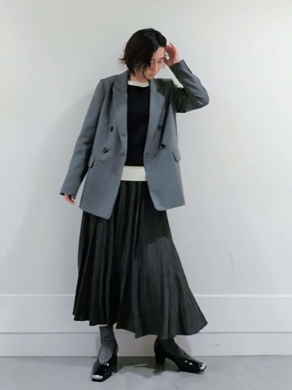 ミズタさんの「UNTITLED｜【アンサンブル可/洗える】ウールミラノリブニット」を使ったコーディネート