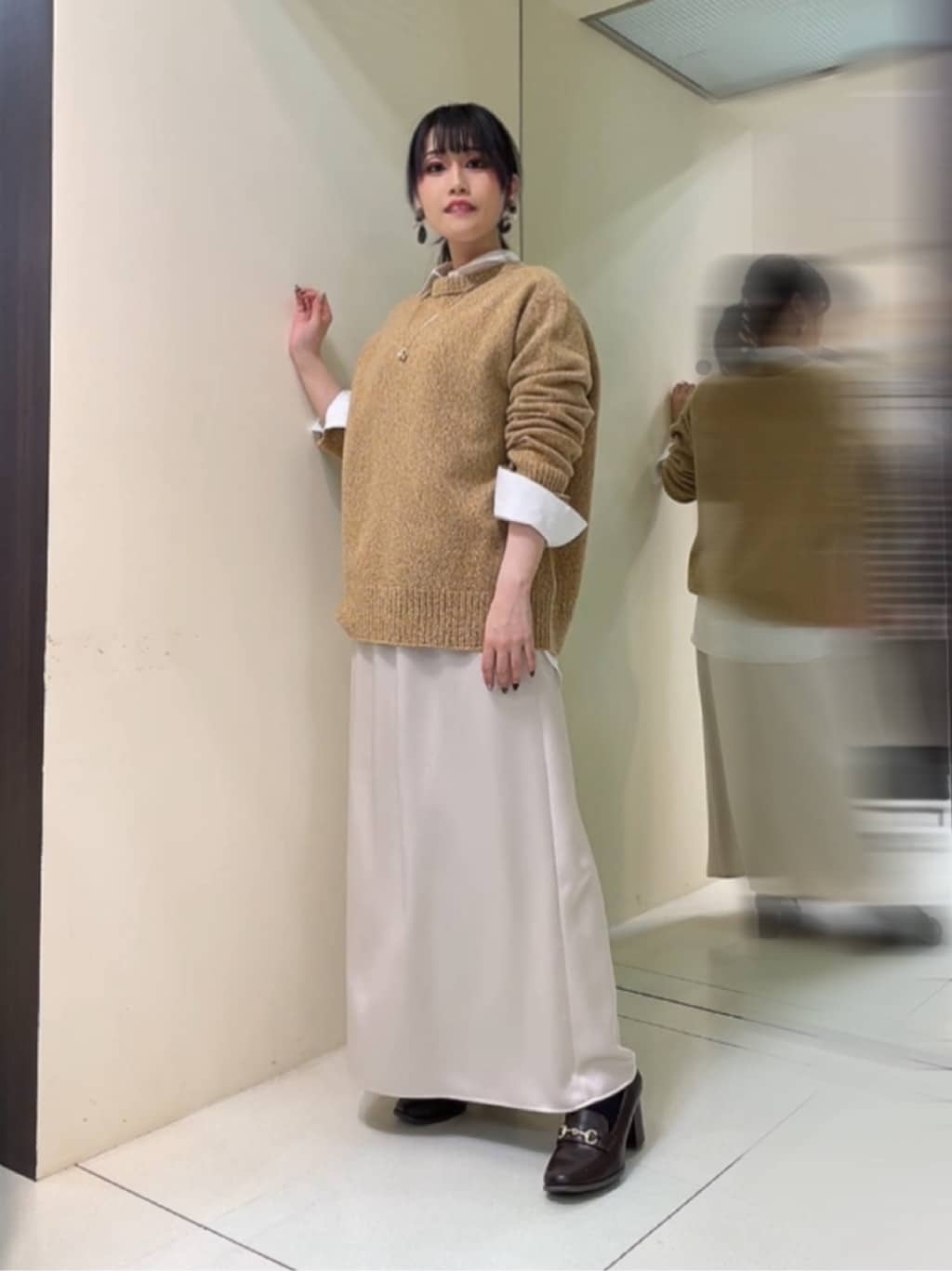 watanabeさんの「UNTITLED｜【ゆったり】三つ杢カラーニット」を使ったコーディネート