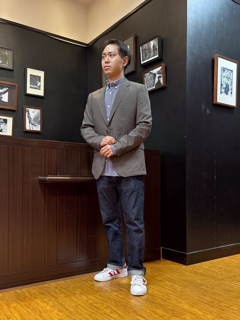 KEIさんの「TAKEO KIKUCHI｜【抗菌防臭/シーズンレス】シアサッカーギンガムチェック ストレッチシャツ」を使ったコーディネート