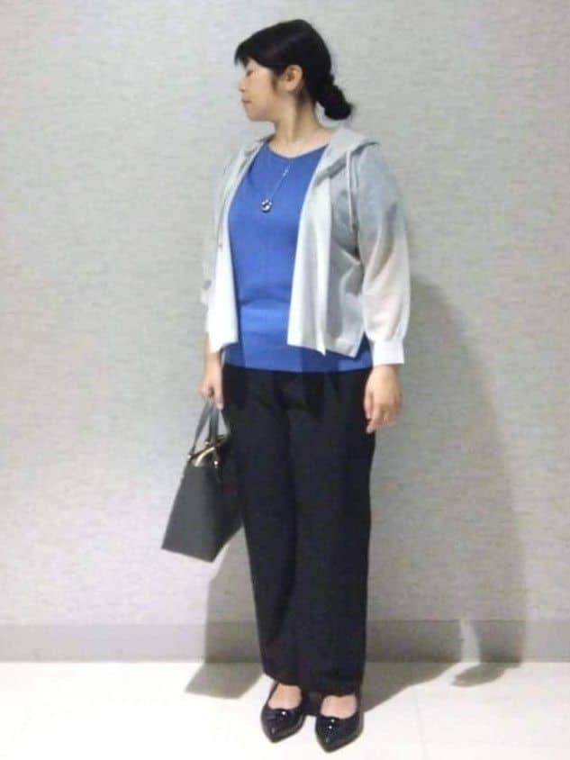 sakoさんの「Reflect｜【選べる7色◎／手洗い可／二の腕カバー】半袖ニット」を使ったコーディネート