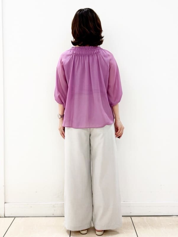KIKIさんの「Reflect｜◆【洗える】シャーリングデザインブラウス」を使ったコーディネート