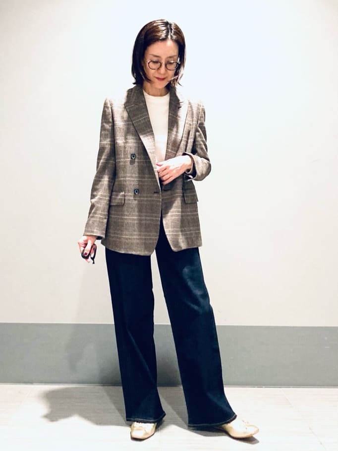 Furuさんの「DRESSTERIOR｜◆サキソニーグレンチェックジャケット」を使ったコーディネート