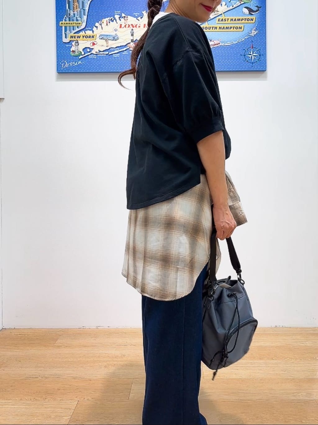 Yasucoさんの「Dessin｜【360度可愛い/前後2WAY/洗える】ライトコットンヘンリーカットソー」を使ったコーディネート