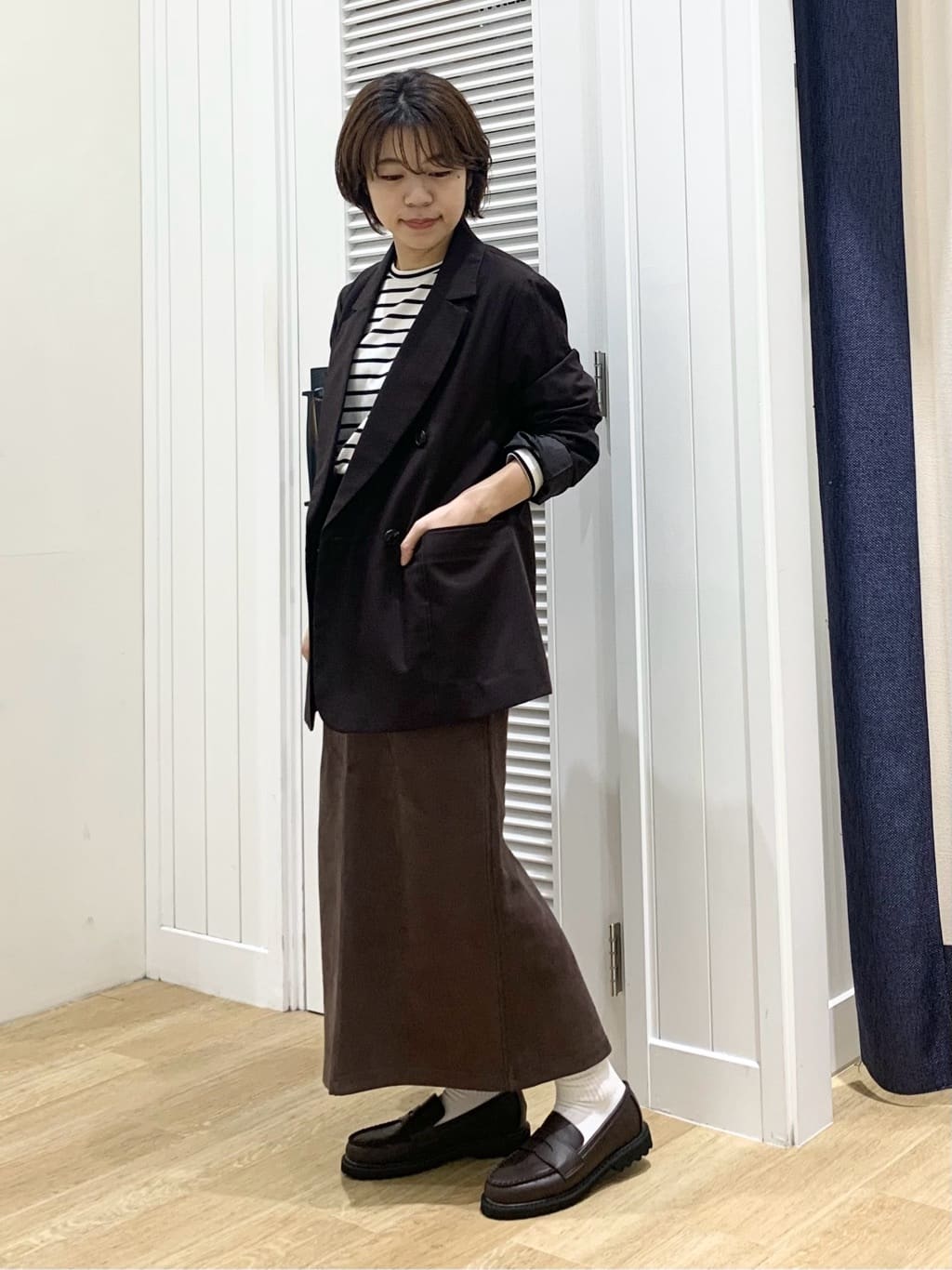 IMARIさんの「Dessin｜【洗える】ダブルブレストジャケット」を使ったコーディネート