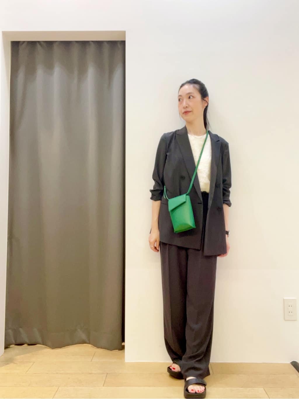 yukoさんの「INDIVI｜【軽く羽織れる！】ダブルジャケット」を使ったコーディネート