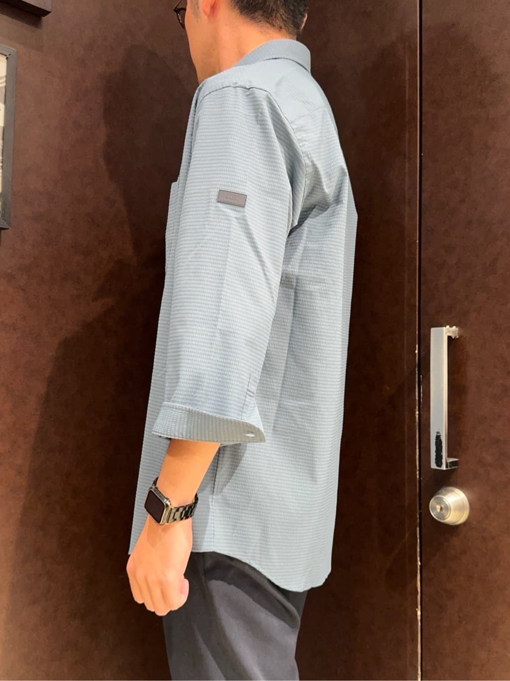 shuheiさんの「TAKEO KIKUCHI｜【COOL CITY WEAR】DotAir（R）サッカー シャツ」を使ったコーディネート