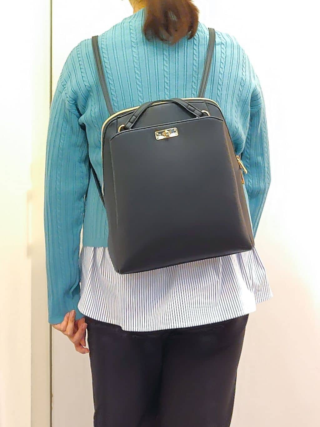こんちゃんさんの「grove｜【毛玉軽減／洗える】クロップドミニケーブルニット」を使ったコーディネート