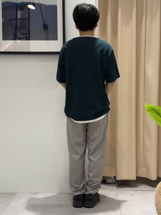 はさんの「THE SHOP TK｜ツイルキーネック 半袖Tシャツ 接触冷感/洗濯機OK」を使ったコーディネート