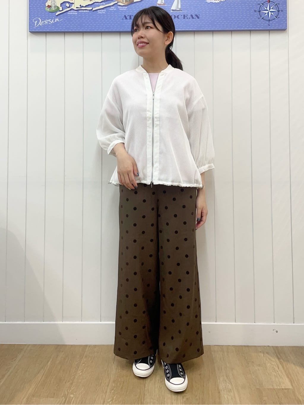 Mayaさんの「Dessin｜【洗える】メッシュシアージャケット」を使ったコーディネート