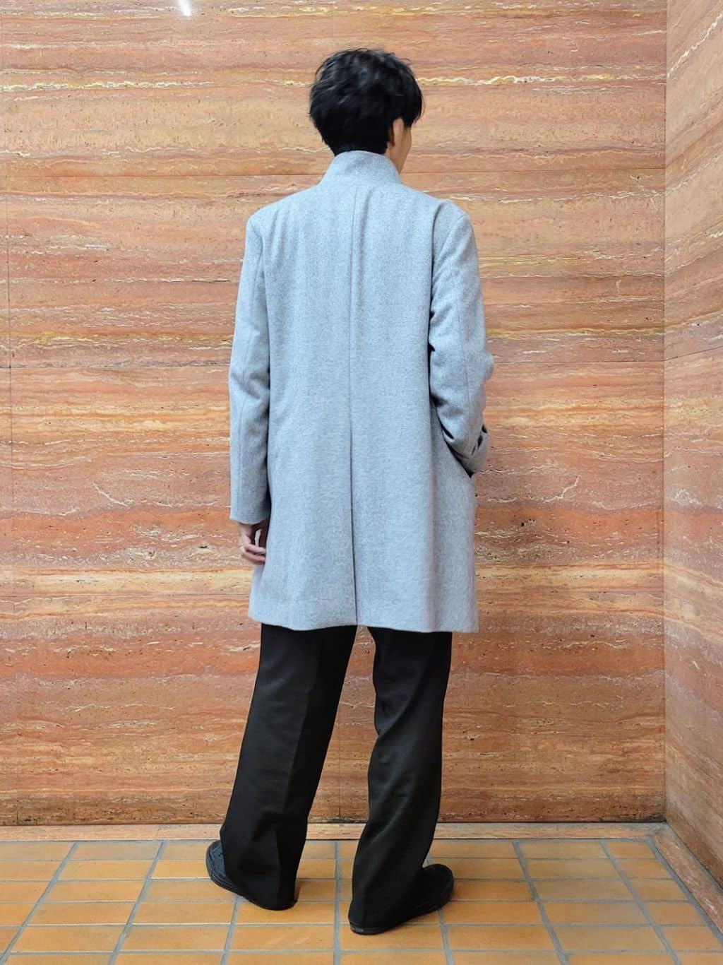 piroyaさんの「TAKEO KIKUCHI｜【ウールカシミヤブレンド】ビーバー調 スタンドカラー コート」を使ったコーディネート