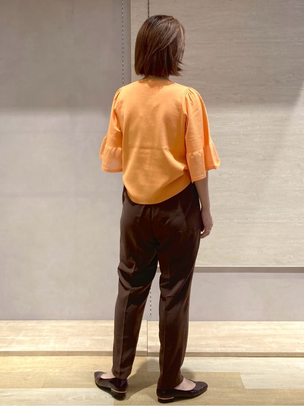 たけねぇさんの「OPAQUE.CLIP｜《5色展開》シアーフレアスリーブニット【洗濯機洗い可】」を使ったコーディネート