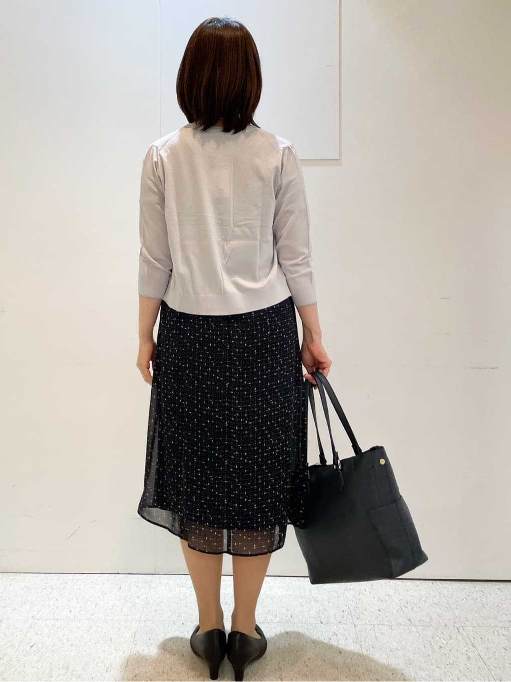 めいさんの「Reflect｜【WEB先行カラーあり／マシンウォッシュ可／ナローベルト付き】オフボディツイードチェックワンピース」を使ったコーディネート